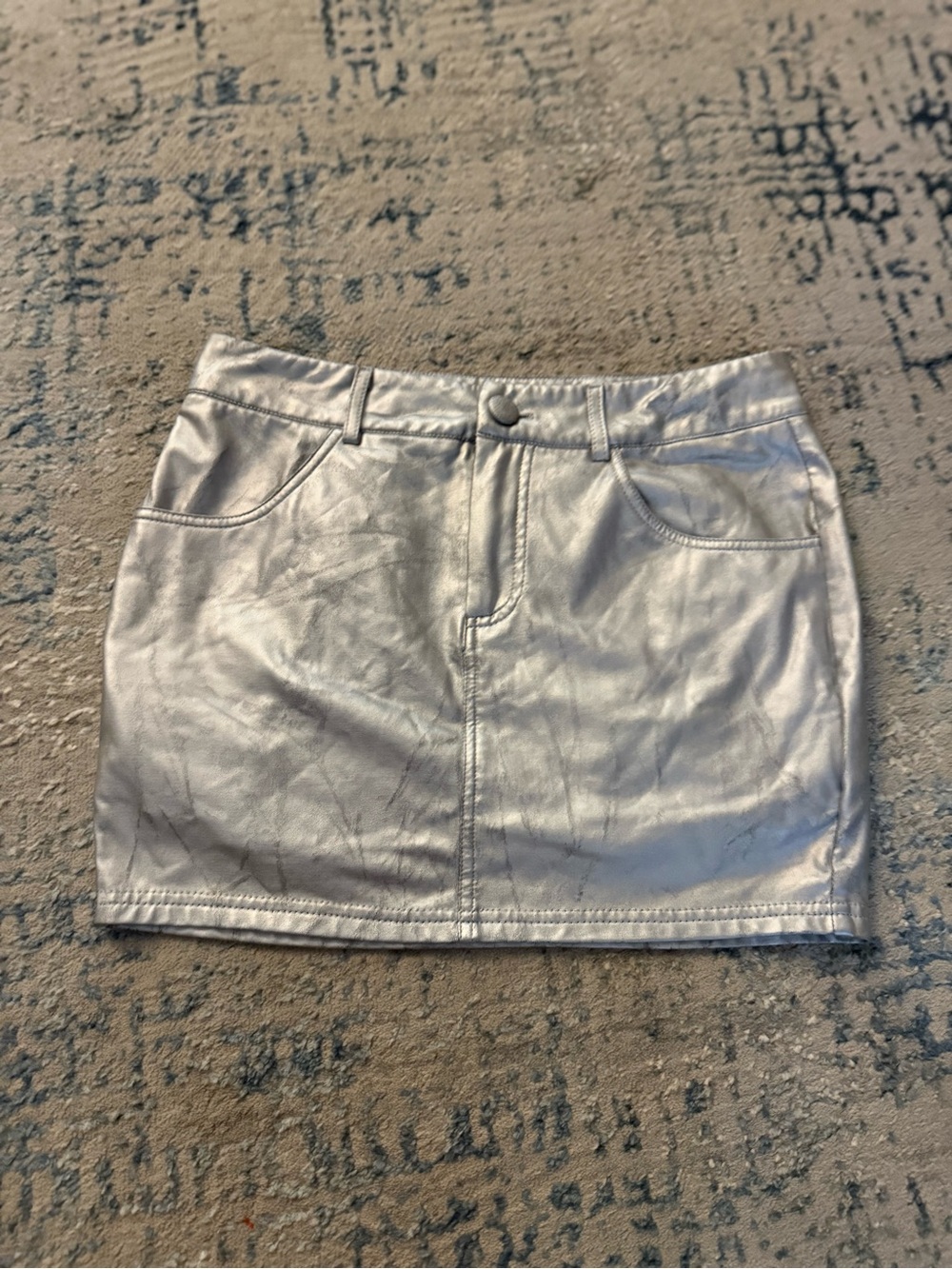 Silver Mini Skirt
